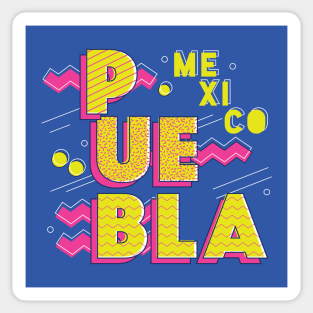 Retro 90s Puebla, Mexico Sticker